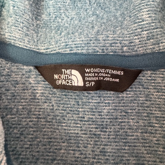 THE NORTH FACE Womens Tundra Fleece Jacket Prussian Blue Full Zip Hooded Small - Picture 5 of 6